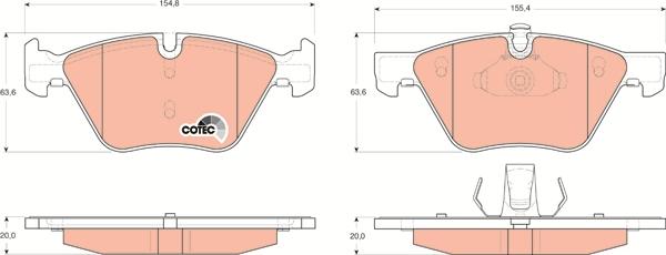 TRW GDB1559 - Bremžu uzliku kompl., Disku bremzes www.autospares.lv