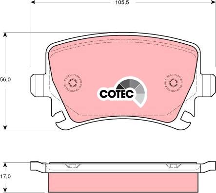 TRW GDB1551 - Brake Pad Set, disc brake www.autospares.lv