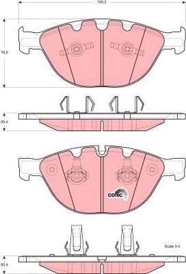 TRW GDB1558 - Bremžu uzliku kompl., Disku bremzes www.autospares.lv