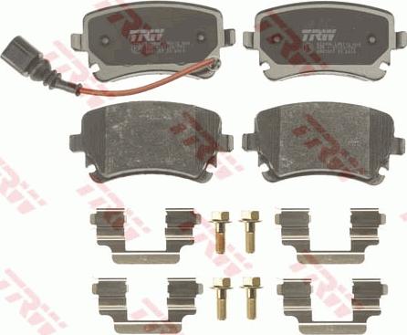 TRW GDB1557 - Тормозные колодки, дисковые, комплект www.autospares.lv