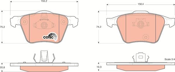 TRW GDB1565 - Bremžu uzliku kompl., Disku bremzes www.autospares.lv