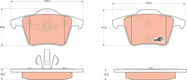 TRW GDB1566 - Bremžu uzliku kompl., Disku bremzes www.autospares.lv