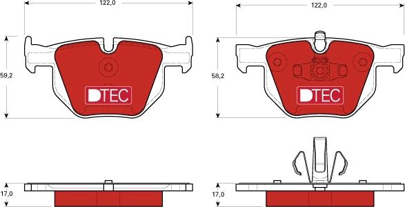 TRW GDB1560DTE - Bremžu uzliku kompl., Disku bremzes www.autospares.lv