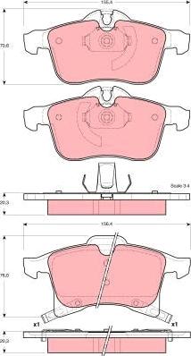 TRW GDB1562 - Тормозные колодки, дисковые, комплект www.autospares.lv