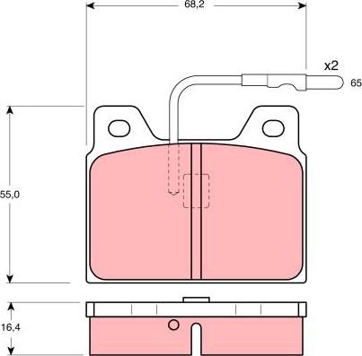 TRW GDB156 - Bremžu uzliku kompl., Disku bremzes www.autospares.lv