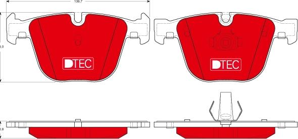 TRW GDB1502DTE - Bremžu uzliku kompl., Disku bremzes www.autospares.lv