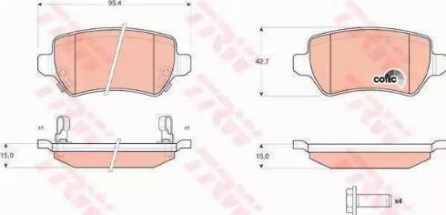 BOSCH F 026 000 030 - Bremžu uzliku kompl., Disku bremzes autospares.lv