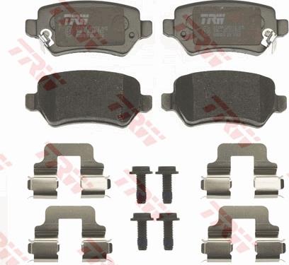 TRW GDB1515 - Тормозные колодки, дисковые, комплект www.autospares.lv