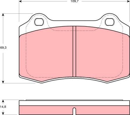 TRW GDB1513 - Тормозные колодки, дисковые, комплект www.autospares.lv