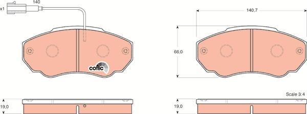 TRW GDB1517 - Тормозные колодки, дисковые, комплект www.autospares.lv