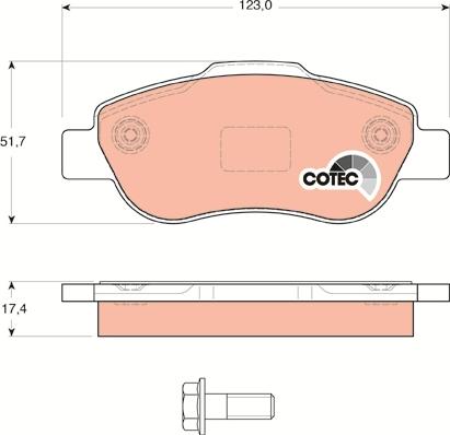 TRW GDB1589 - Bremžu uzliku kompl., Disku bremzes www.autospares.lv