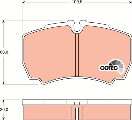 TRW GDB1535 - Brake Pad Set, disc brake www.autospares.lv