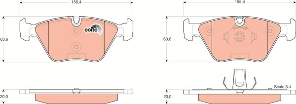 TRW GDB1531 - Brake Pad Set, disc brake www.autospares.lv