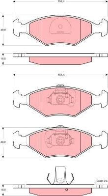 TRW GDB1533AT - Bremžu uzliku kompl., Disku bremzes www.autospares.lv