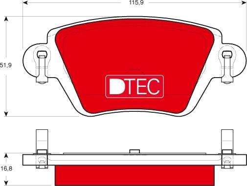 TRW GDB1525DTE - Тормозные колодки, дисковые, комплект www.autospares.lv