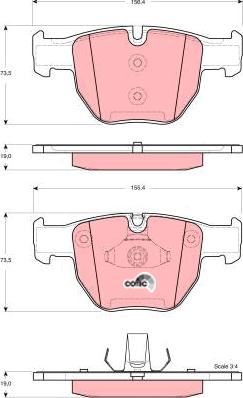 TRW GDB1526 - Brake Pad Set, disc brake www.autospares.lv