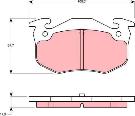 TRW GDB1522 - Bremžu uzliku kompl., Disku bremzes www.autospares.lv