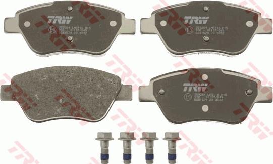 TRW GDB1579 - Тормозные колодки, дисковые, комплект www.autospares.lv