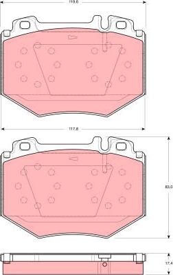 TRW GDB1575 - Bremžu uzliku kompl., Disku bremzes www.autospares.lv