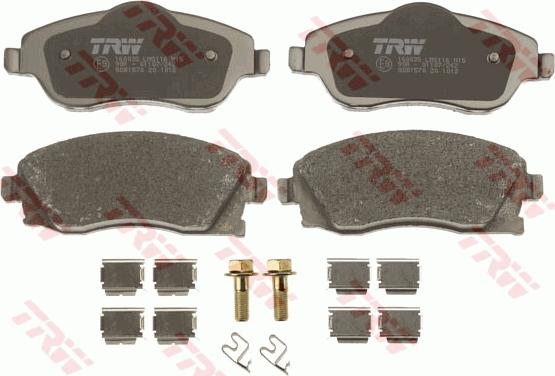 TRW GDB1570DT - Brake Pad Set, disc brake www.autospares.lv