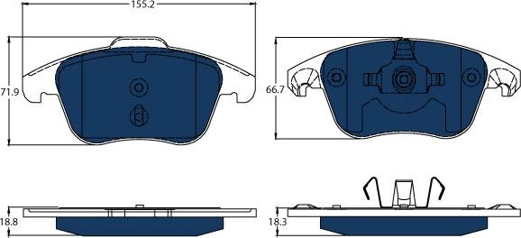 TRW GDB1691BTE - Brake Pad Set, disc brake www.autospares.lv