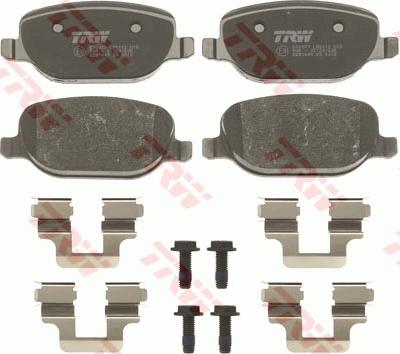 TRW GDB1649 - Тормозные колодки, дисковые, комплект www.autospares.lv