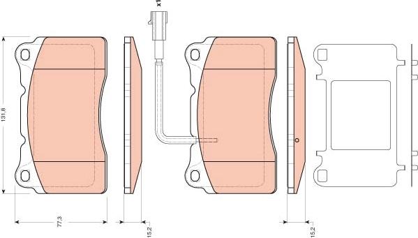 TRW GDB1645 - Bremžu uzliku kompl., Disku bremzes www.autospares.lv