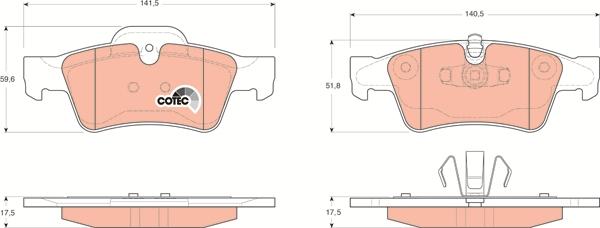 TRW GDB1643 - Bremžu uzliku kompl., Disku bremzes www.autospares.lv