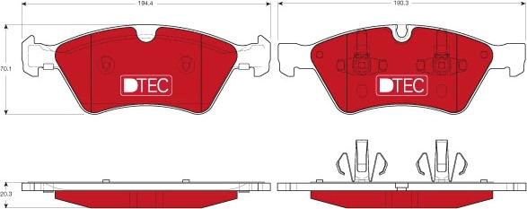 TRW GDB1642DTE - Bremžu uzliku kompl., Disku bremzes www.autospares.lv