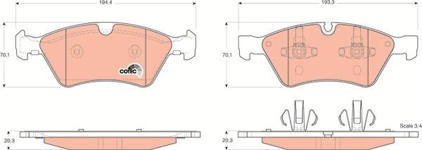 TRW GDB1642 - Bremžu uzliku kompl., Disku bremzes www.autospares.lv