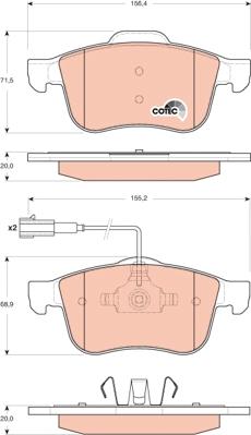 TRW GDB1647 - Brake Pad Set, disc brake www.autospares.lv