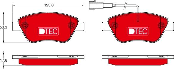 TRW GDB1654DTE - Brake Pad Set, disc brake www.autospares.lv