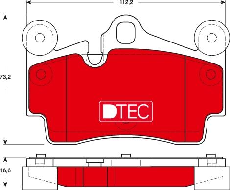 TRW GDB1653DTE - Тормозные колодки, дисковые, комплект www.autospares.lv