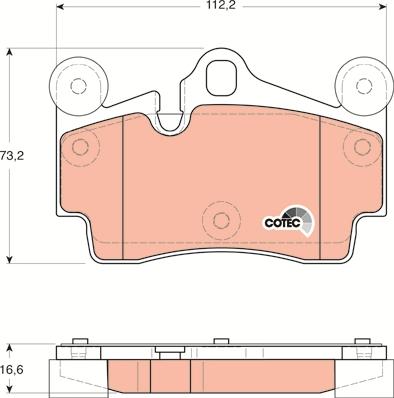 TRW GDB1653 - Тормозные колодки, дисковые, комплект www.autospares.lv