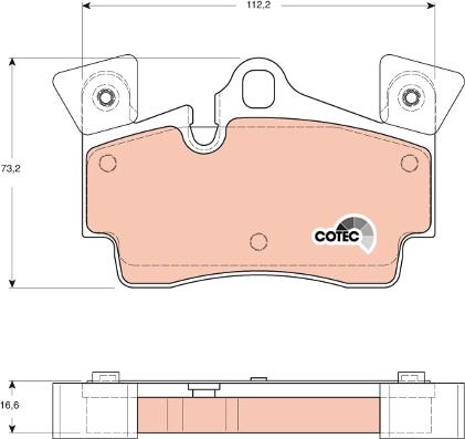 TRW GDB1652 - Тормозные колодки, дисковые, комплект www.autospares.lv