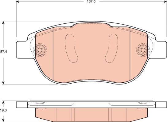 TRW GDB1669 - Bremžu uzliku kompl., Disku bremzes www.autospares.lv