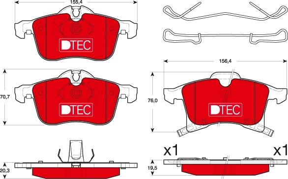 TRW GDB1668DTE - Brake Pad Set, disc brake www.autospares.lv