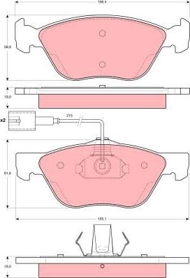 TRW GDB1602 - Brake Pad Set, disc brake www.autospares.lv