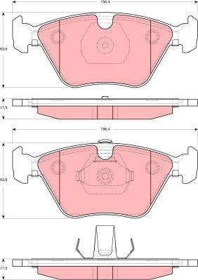 TRW GDB1619 - Тормозные колодки, дисковые, комплект www.autospares.lv