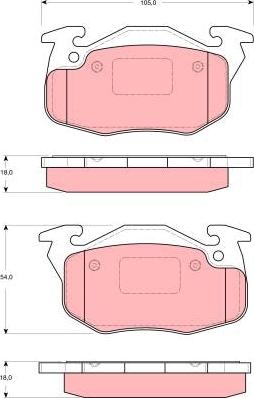 TRW GDB1615 - Тормозные колодки, дисковые, комплект www.autospares.lv