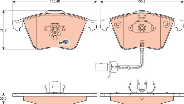 TRW GDB1617 - Bremžu uzliku kompl., Disku bremzes autospares.lv