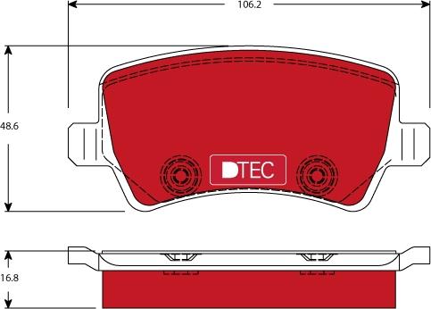 TRW GDB1685DTE - Тормозные колодки, дисковые, комплект www.autospares.lv