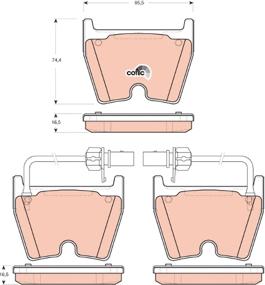 TRW GDB1688 - Bremžu uzliku kompl., Disku bremzes www.autospares.lv