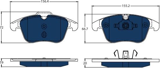 TRW GDB1683BTE - Тормозные колодки, дисковые, комплект www.autospares.lv