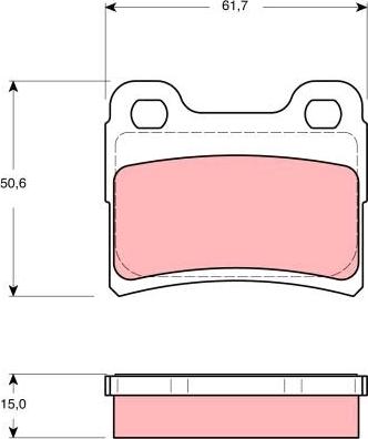 TRW GDB1639 - Тормозные колодки, дисковые, комплект www.autospares.lv