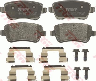 TRW GDB1638 - Тормозные колодки, дисковые, комплект www.autospares.lv