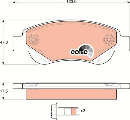 TRW GDB1633 - Bremžu uzliku kompl., Disku bremzes www.autospares.lv