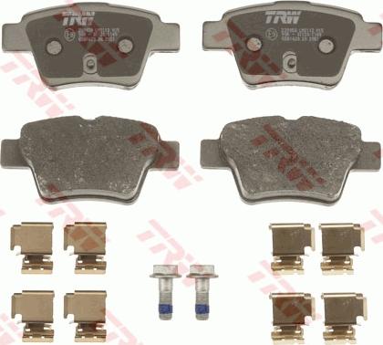 TRW GDB1620 - Тормозные колодки, дисковые, комплект www.autospares.lv