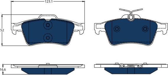 TRW GDB1621BTE - Тормозные колодки, дисковые, комплект www.autospares.lv