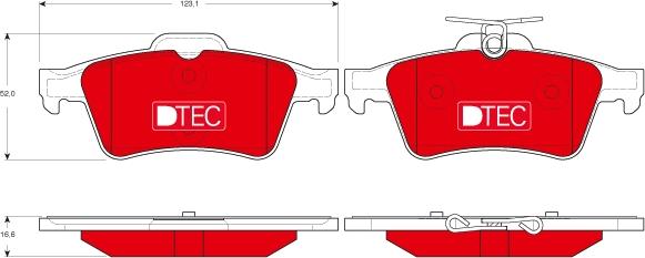 TRW GDB1621DTE - Brake Pad Set, disc brake www.autospares.lv